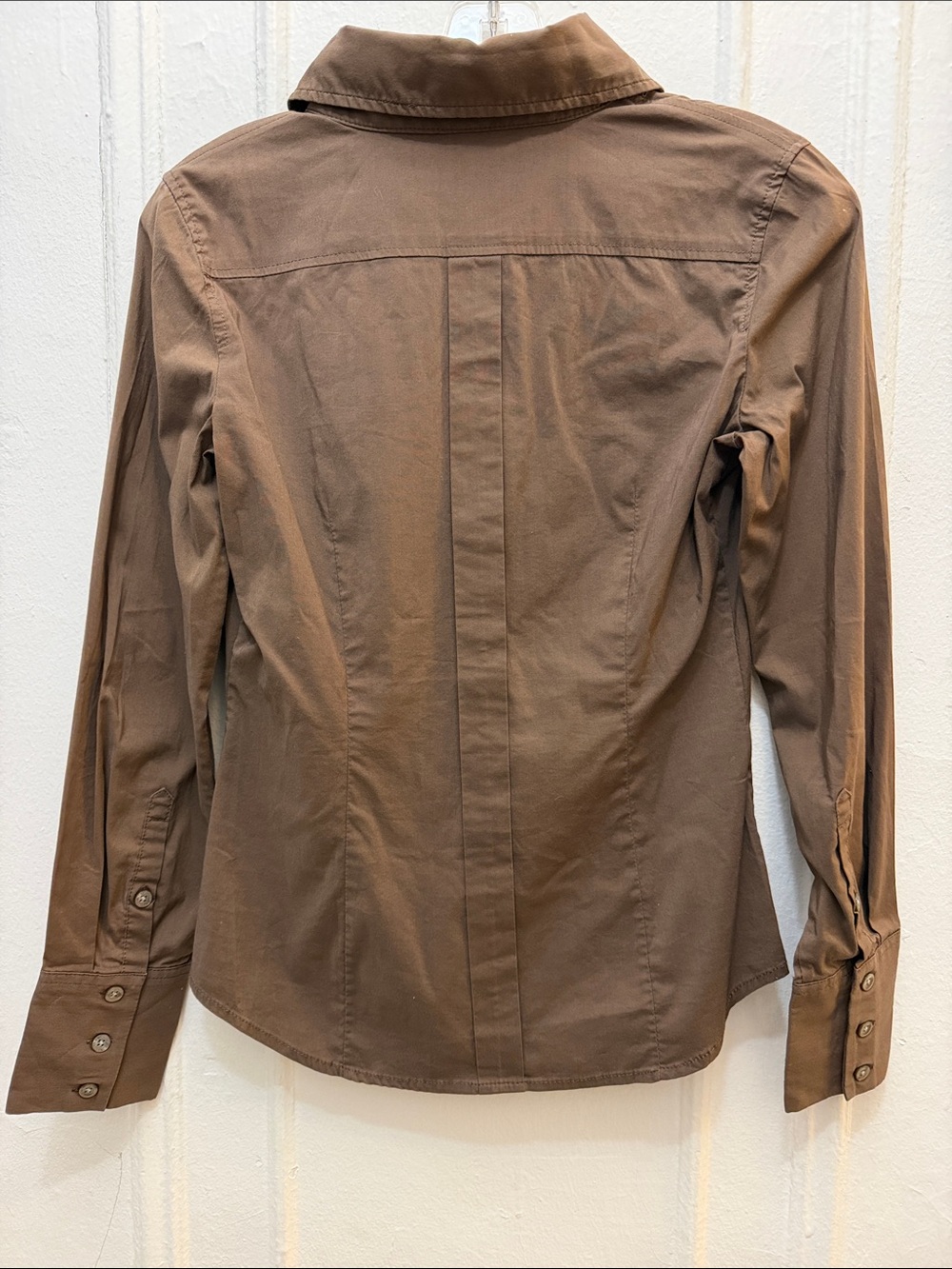 Express V-neck Button-Down Collared Shirt - Picture 2 of 2